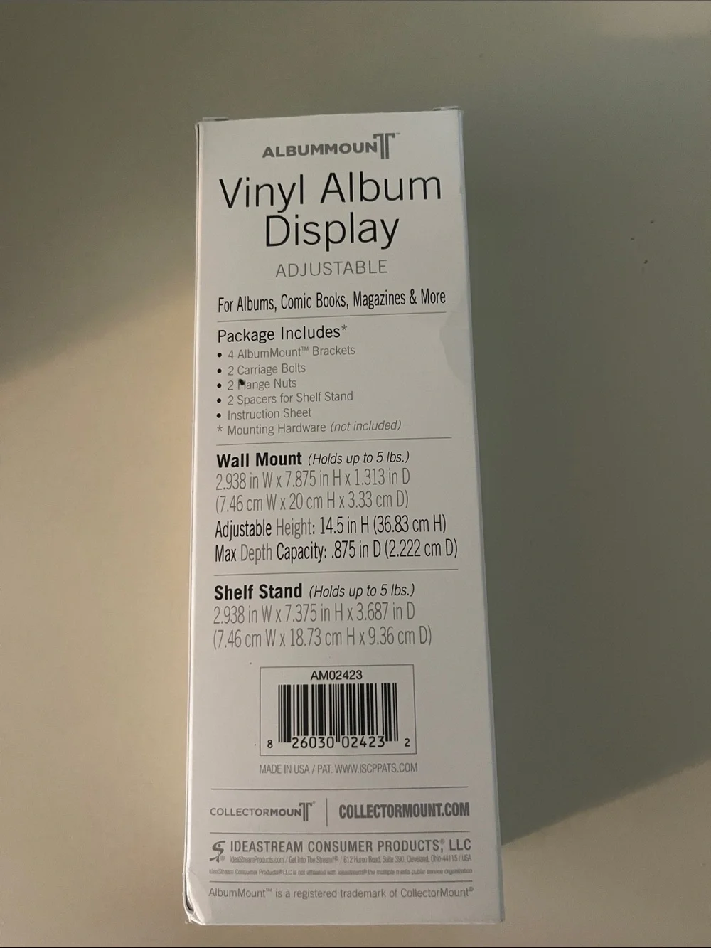 AlbumMount Vinyl Album Display - Clear